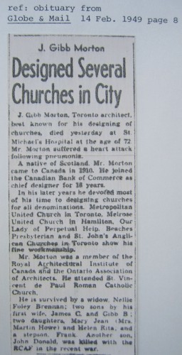 © All rights reserved. Globe & Mail 14 February 1949.